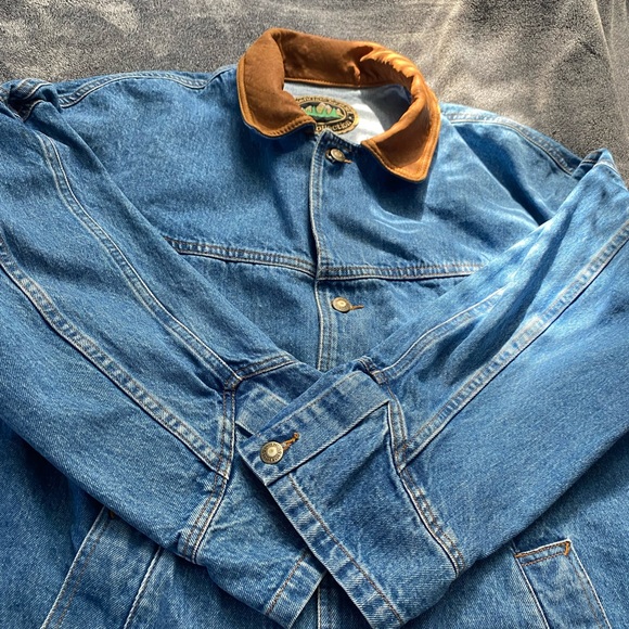 Vintage Essentials by D.S.I Mens collection Full length rugged denim duster coat - Picture 4 of 9